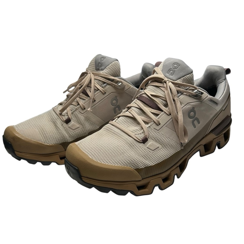 On Running Cloudwander Waterproof Trail Shoes Men’s 13 Tan Brown Hiking Sneaker - Picture 4 of 15